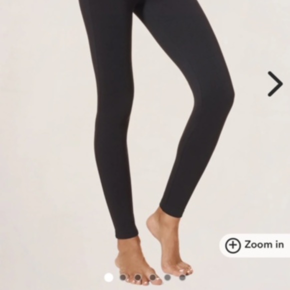 Shapermint Hue, Black Out Wide Waistband Cotton Leggings - Black - M - Picture 2 of 5